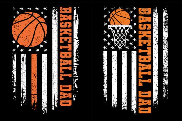 Basketball Dad Graphics: Patriotic T-Shirt Designs
