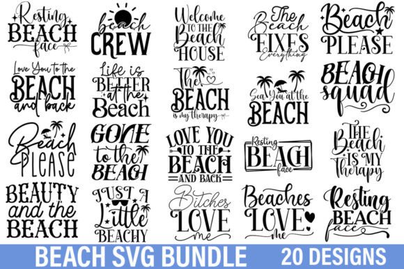 Beach SVG Bundle: Graphics for T-Shirt Designs