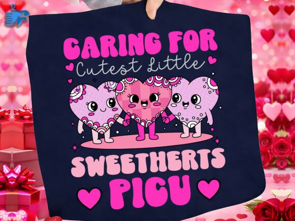 Cute PICU Nurse Sweethearts Graphics for T-Shirt Designs