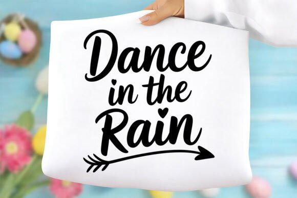 Dance in the Rain Png Design: Graphics for T-Shirt Designs