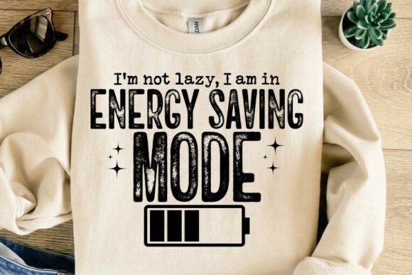 Energy Saving Mode Graphics for T-Shirt Designs
