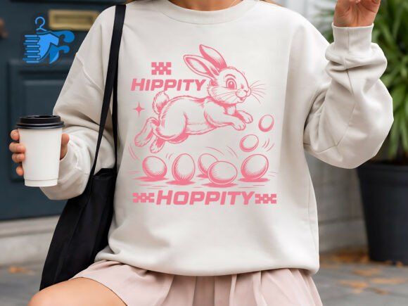Hippity Hoppity Easter Bunny Graphics for T-Shirt Designs