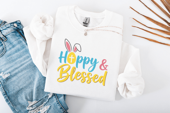 Hoppy and Blessed Easter Bunny Graphics for T-Shirt Designs