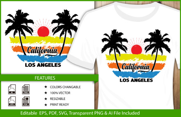 Los Angeles Graphics for T-Shirt Designs