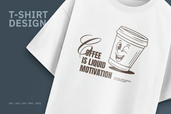 Retro Coffee Mascot Graphics for T-Shirt Designs