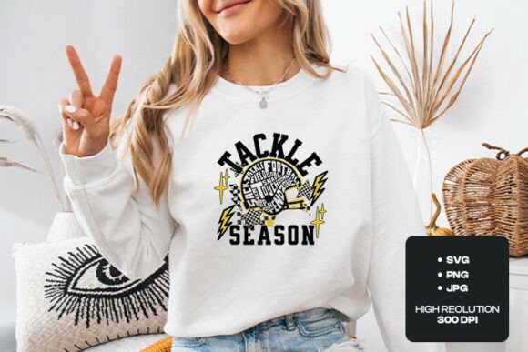 Tackle Season Football SVG: Bold Graphics for T-Shirt Designs
