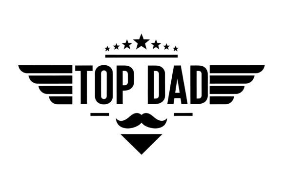 Top Dad Minimal Badge: Graphics for T-Shirt Designs