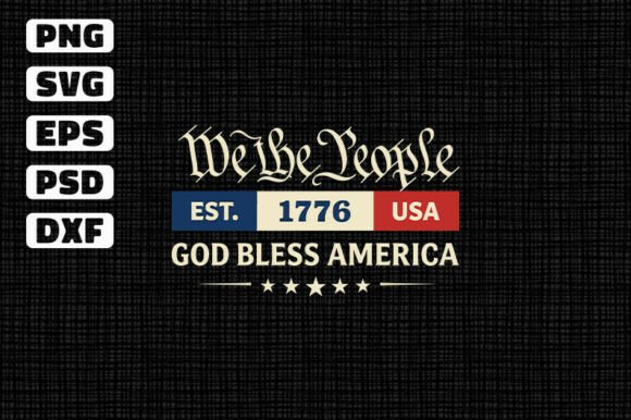 We the People Patriotic Design Graphics
